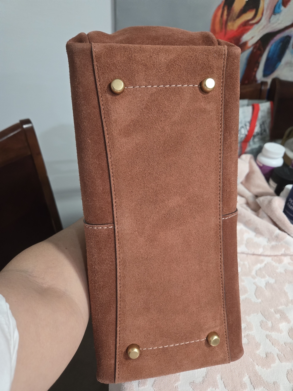 Coach Lana In Suede Color Clay NWT - Picture 6 of 6